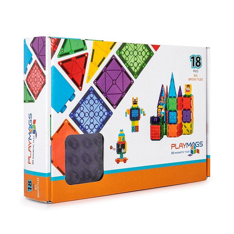 PLAYMAGS Large Bricks Tiles 18 pcs