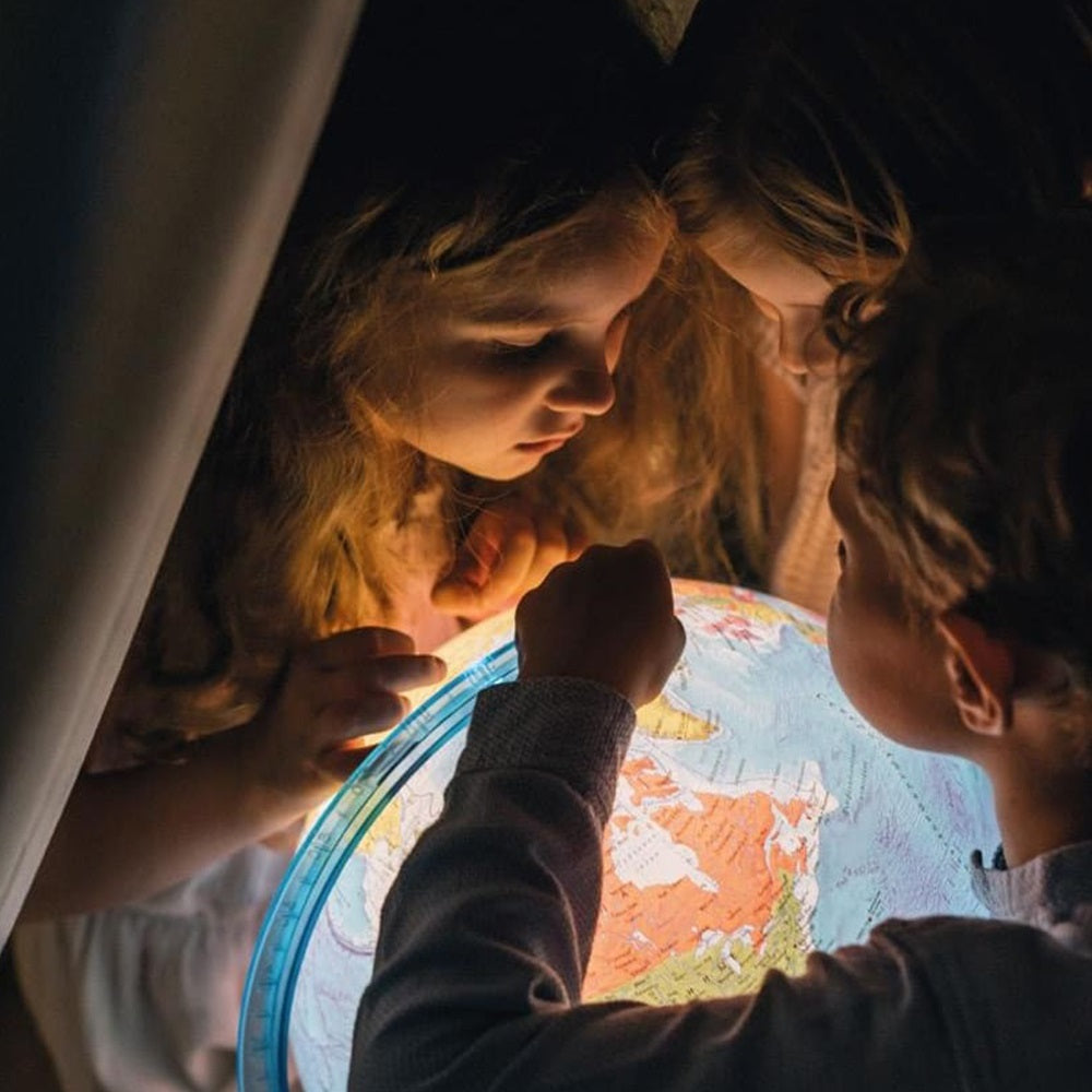 Υδρόγειος σφαίρα Ανάγλυφη Ελληνική,Led πατέντα χωρίς καλώδιο 32εκ