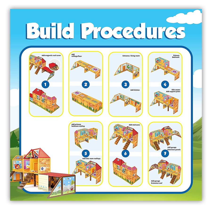 PLAYMAGS Magnetic Playhouse