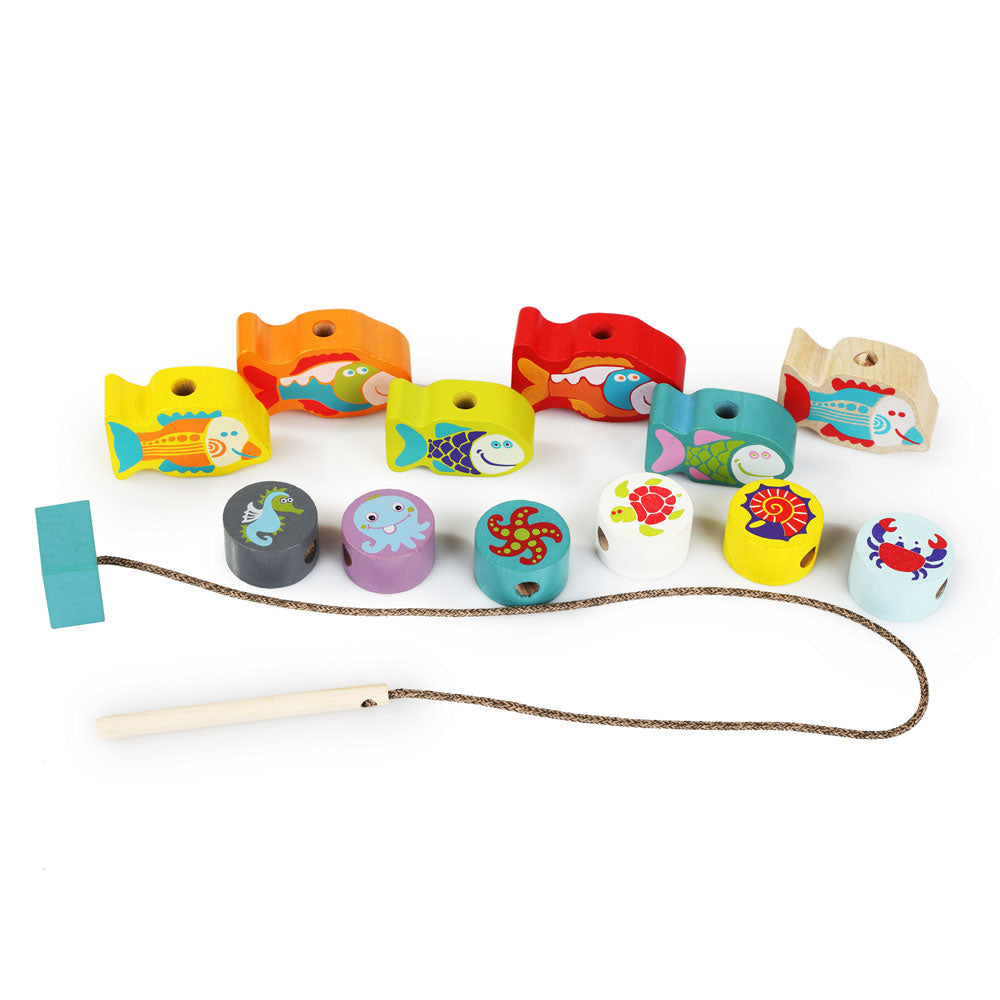 Cubika Παιχνίδι Λεπτής Κινητικότητας με Κορδόνι 'Ψαράκια'