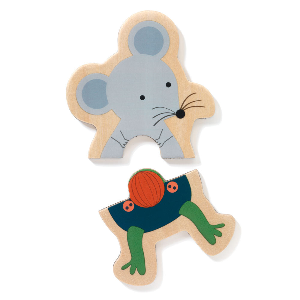 Djeco Ξύλινα Μαγνητάκια ‘Χαρούμενα Ζωάκια’ 24 τεμ