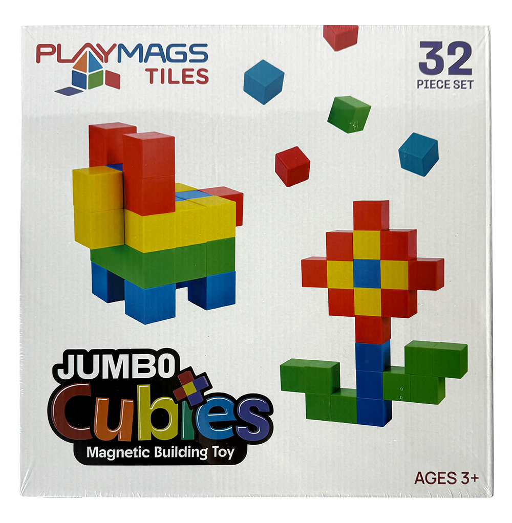 Σετ 32 Μαγνητικών Κύβων 5 cm Playmags
