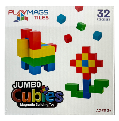 Σετ 32 Μαγνητικών Κύβων 5 cm Playmags