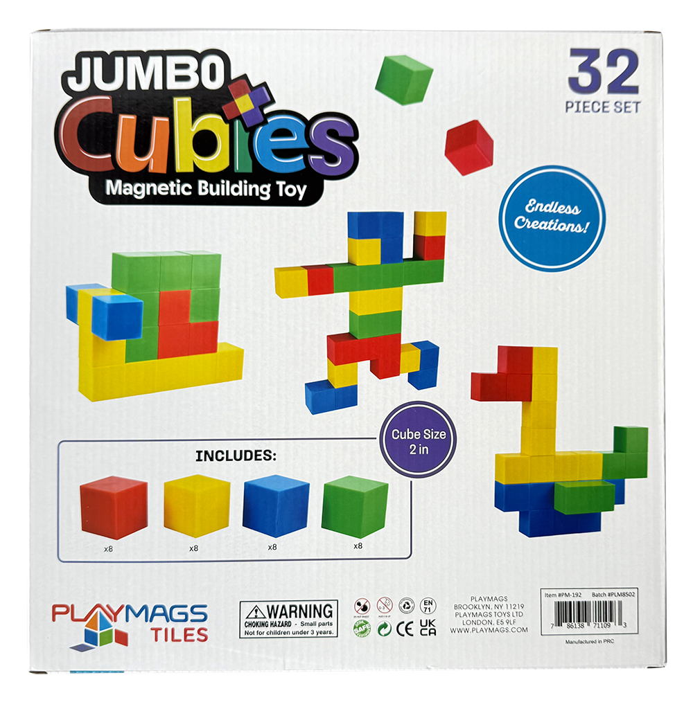 Σετ 32 Μαγνητικών Κύβων 5 cm Playmags