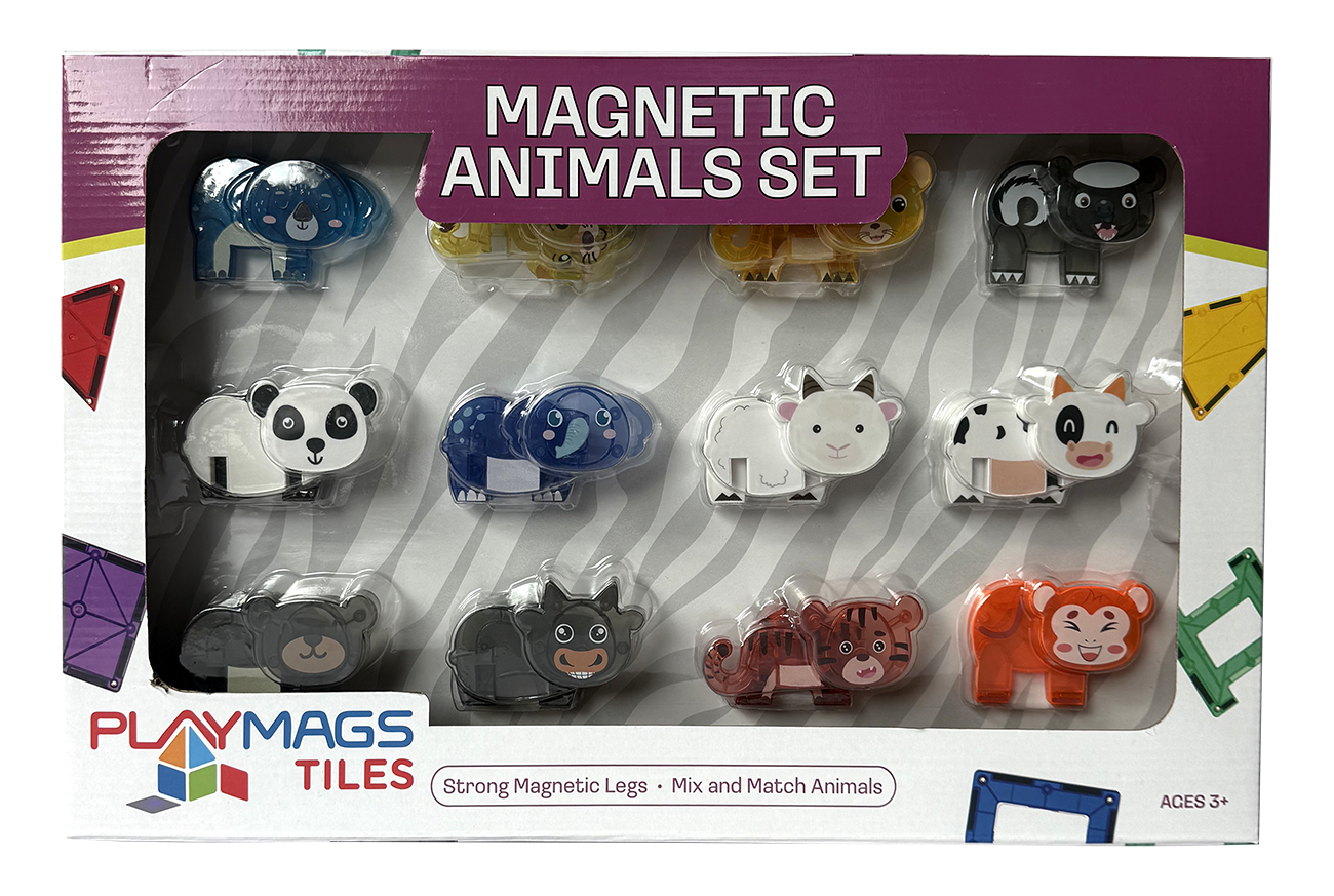 Σετ 12 Μαγνητικών Zώων Playmags