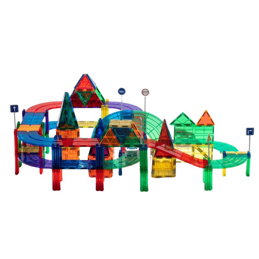 PLAYMAGS 200 Piece Set Magnetic Race Track