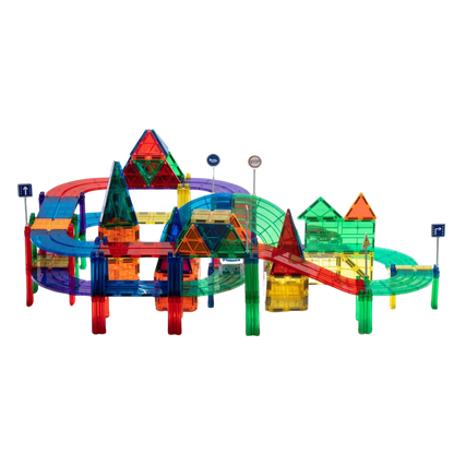 PLAYMAGS 200 Piece Set Magnetic Race Track