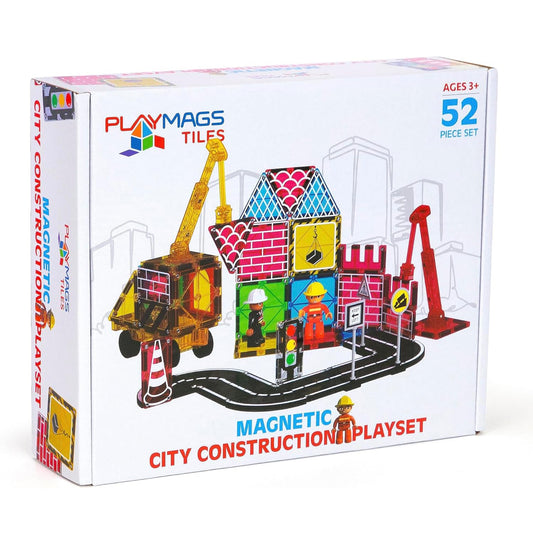 Playmags Μαγνητικά Τουβλάκια Κατασκευών Πόλης - 52 τεμάχια