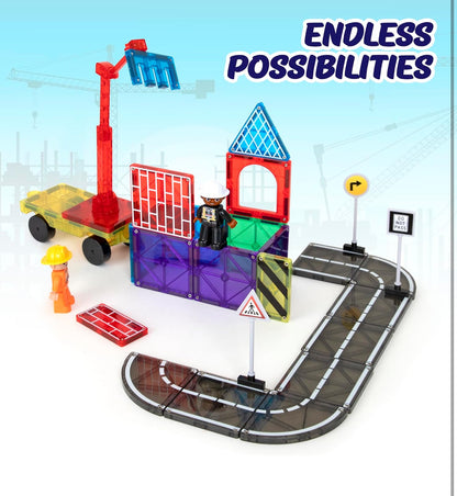 Playmags Μαγνητικά Τουβλάκια Κατασκευών Πόλης - 52 τεμάχια