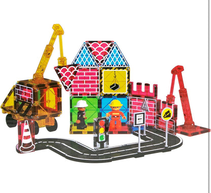 Playmags Μαγνητικά Τουβλάκια Κατασκευών Πόλης - 52 τεμάχια