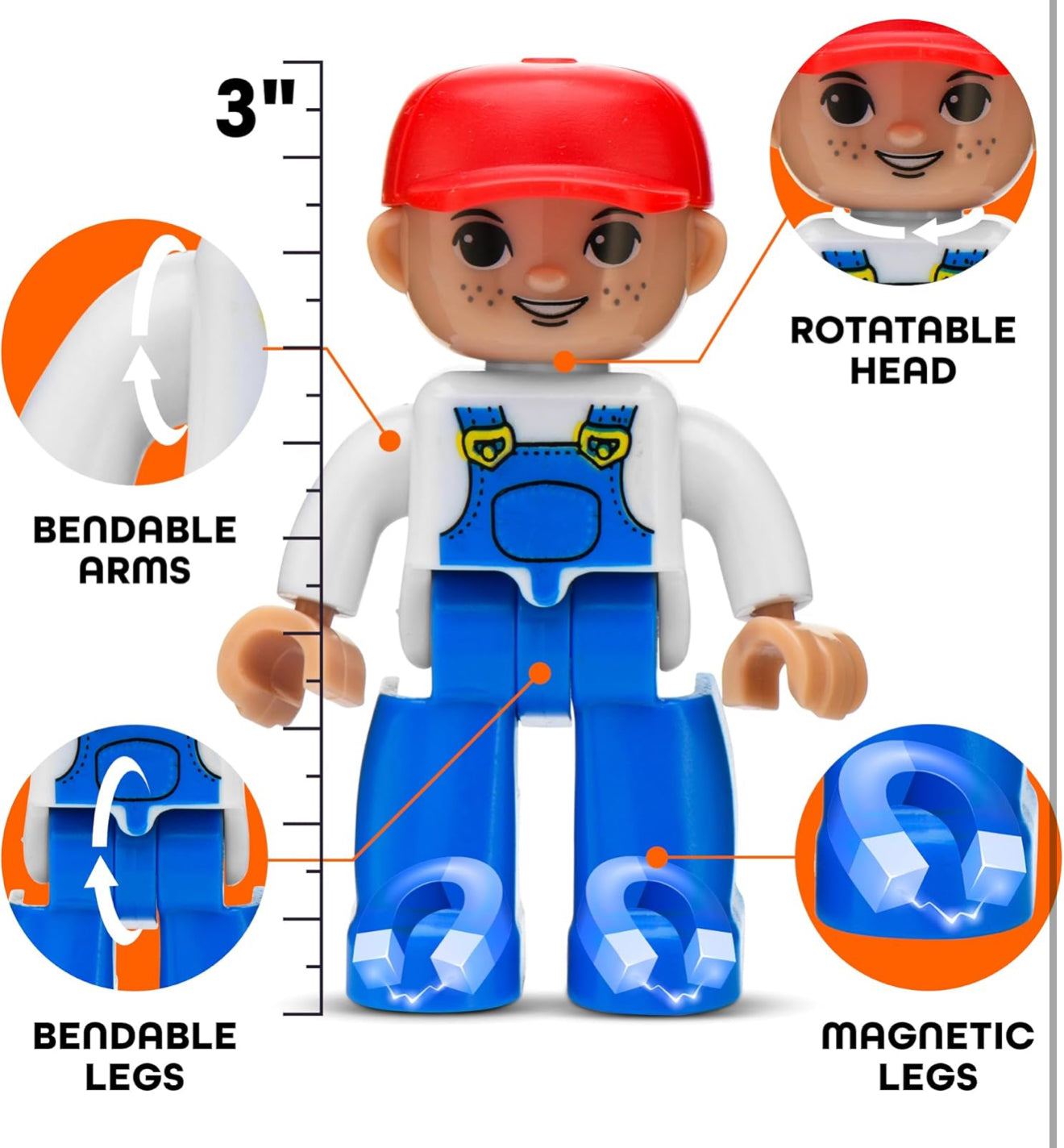 Playmags Jumbo Μαγνητικές Φιγούρες - Επίλεξε το Επάγγελμά σου! (15 τεμάχια)