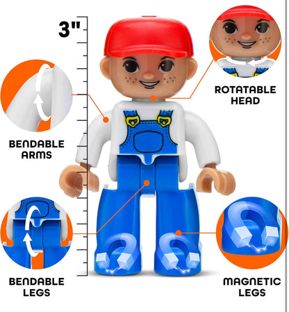 Playmags Jumbo Μαγνητικές Φιγούρες - Επίλεξε το Επάγγελμά σου! (15 τεμάχια)