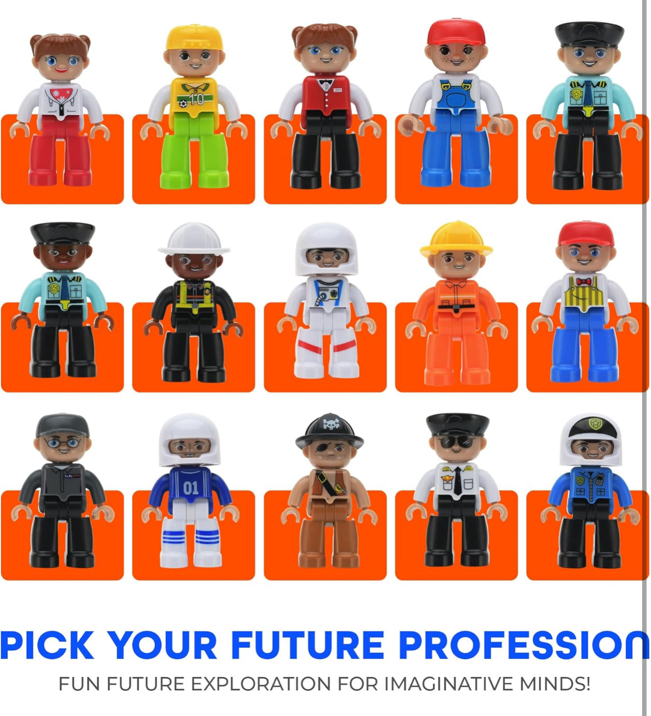 Playmags Jumbo Μαγνητικές Φιγούρες - Επίλεξε το Επάγγελμά σου! (15 τεμάχια)