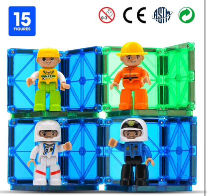 Playmags Jumbo Μαγνητικές Φιγούρες - Επίλεξε το Επάγγελμά σου! (15 τεμάχια)