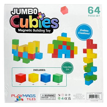 Σετ 64 Μαγνητικών Κύβων 5 cm Playmags