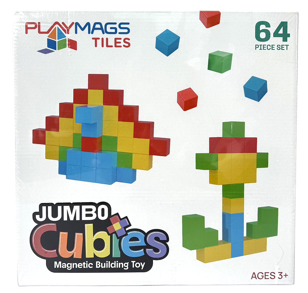 Σετ 64 Μαγνητικών Κύβων 5 cm Playmags