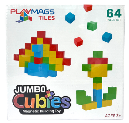 Σετ 64 Μαγνητικών Κύβων 5 cm Playmags