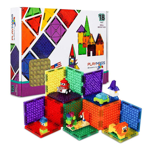 PLAYMAGS Small Bricks Tiles 18 pcs