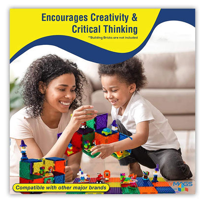 PLAYMAGS Small Bricks Tiles 18 pcs
