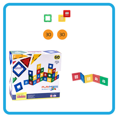 PLAYMAGS 60 Piece Window Set